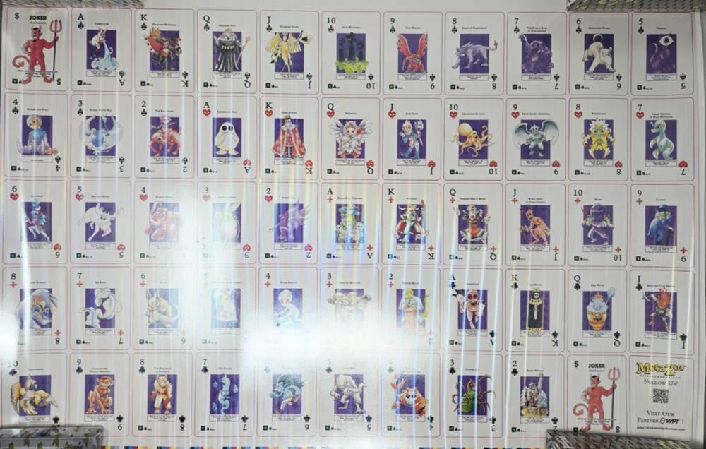 MetaZoo RARE HOLO Uncut Playing Card Sheet Cryptid Nation